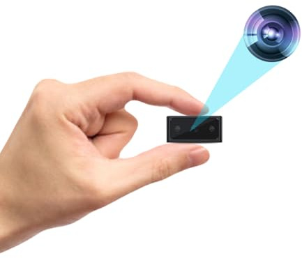 MIAOYILONG Mini Camara Espia portátil - Cámara espía Oculta - Cámara HD de Seguridad para niñeras - detección de Movimiento, grabación en Bucle, visión Nocturna automática, Sensor de Gravedad