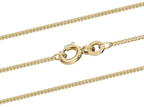hoplo holzenplotz Goldkette Panzerkette Halskette Breite 1,1 mm - 333-8 Karat Gold, Kettenlänge:45 cm Damenkette