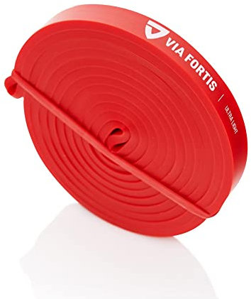 VIA FORTIS Premium Resistance Bands + Übungsanleitung und Tasche - Widerstandsbänder/Klimmzugband und Klimmzughilfe/Fitnessband/Trainings-Bänder für Fitness & Krafttraining