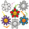 Baker Ross AC770 Smiley, Blume, Sonnenfänger, Basteln für Kinder, hängende Fensterdekoration, Set für Kinder zum Bemalen (8 Stück), sortiert