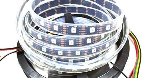 APA102C LED-Streifen RGB 5050 5 Meter 16.4Ft 60 LEDs IP67 Wasserdichte Adressierbare Schwarze PCB