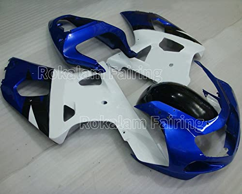 K1-Verkleidungs-Set GSX R600 R750 2001 2002 2003 GSXR750 GSXR 600 750 Blau Weiß Schwarz (Spritzguss)