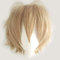Silk-co Kurze Mode Stachelige Layered Anime Cosplay Perücke Halloween Weihnachten Karneval Dress Up Pretend Play Party Full Perücken für Damen Herren (Leinenblond)