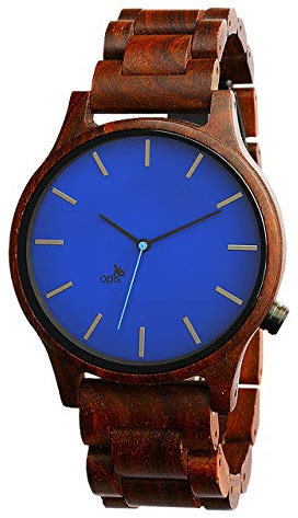 Opis Technology Die Klassische Holzuhr für Herren in der Variante Rotes Sandelholz - Die UR-M1