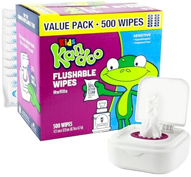 Kandoo 10X Refill Sensitive with Tub - 500 Wipes