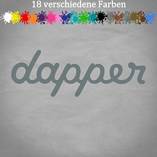 dapper Sticker 20x7cm Auto Kleber Szene Sticker Decal JDM Shocker in 18 Farben 71-Grau