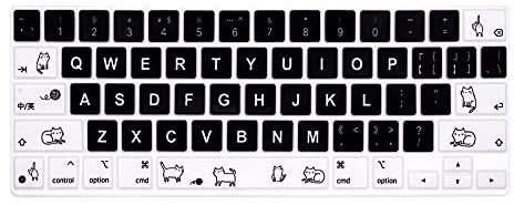 WYGCH Silicone Magic Keyboard Cover Skin for iPad Pro 12.9 Inch Magic Keyboard(4nd Generation) 2020 Model MXQU2LL/A,for iPad Pro 12.9 Keyboard Protector Accessories-Cute Cats