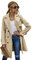 Geagodelia Cappotto Donna Primaverile Doppiopetto Lungo Cappotto Classico Antivento Giacca Autunnale Trenchcoat S-XL (Cachi, s)