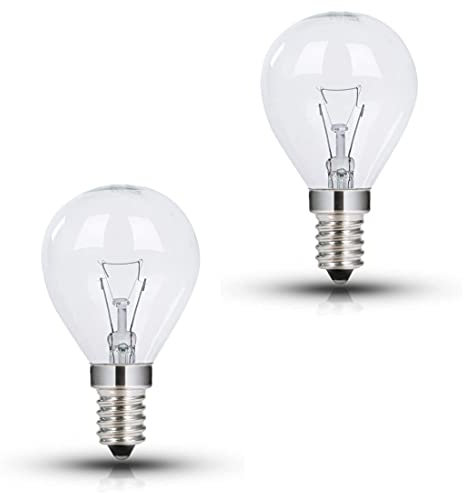 FIND A SPARE 2 x Oven Bulbs 40W 230V E14 SES 300℃ Golf Shape Small Edison Screw for Neff Bosch Phillips AEG Hotpoint Cannon Siemens Beko Zanussi Flavel Oven Cooker