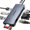 USB C Hub, WIMUUE 10 in 1 Aluminum Adapter with 100W Power Delivery, RJ45 Ethernet, 4K HDMI, VGA, 3 USB 3.0 Ports, SD/TF, USBC Dongle for MacBook Pro/Air Thunderbolt 3 Multiport Dock USB Type C Laptop