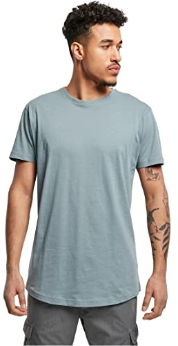 Urban Classics Men's Shaped Long Tee T-Shirt, Dustyblue, XXL, 1