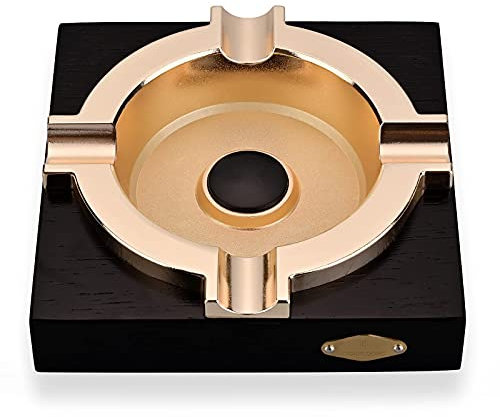 CIGARLOONG Metall Aschenbecher Desktop 4 Slot Zigaretten Aschenbecher für Innen und Außen