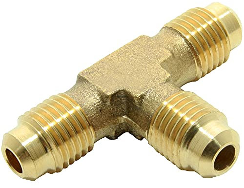 Verbindungsnippel T-Verbinder 1/4 Zoll für passende Kältemittelleitung Kupferrohre von z.B. R32/R410a/R134a/R1234yf Klimaanlagen