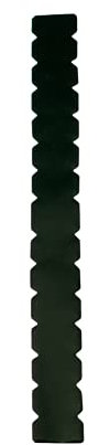 Protector para Pala de Padel Negro Dentado Protector con Forma Dentada + Pegatina de Padel - Protector Pala Padel Negro con Acabado Liso dentado 450 x 50 mm (UNO)