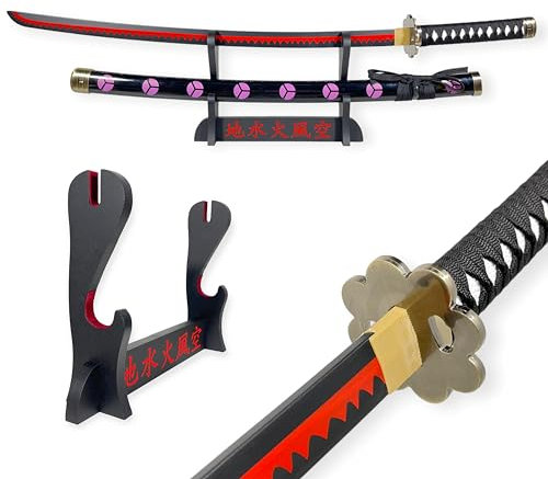 FÉENOMENN Katana One Piece Zoro Shusui - Epée Lame Bois - Support Japonais Inclus