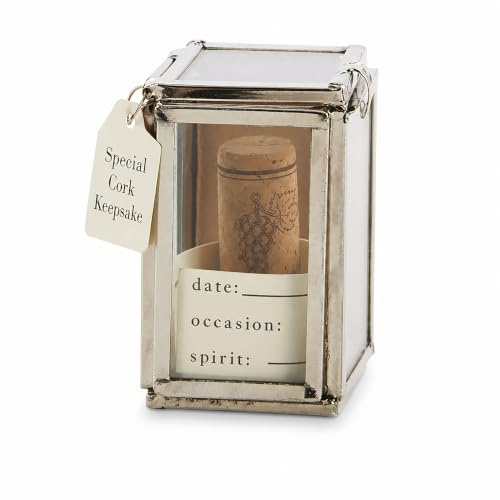 Mud Pie Weinkorken-Displaybox, Silber, 5,7 x 3,2 cm