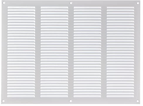 400x300mm Griglie D'Aerazione/Ventilazione in Metallo - Bianca Griglia D'aria con Rete Anti Insetti