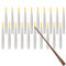 Leejec 20pcs Flameless Taper Floating Candles with Magic Wand Remote, Flickering Warm Light, Battery Operated 6.1 LED Electric Window Candle, Decor for Christmas, Wedding, Halloween, Birthday Party