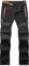 Maeau Arbeitshose Kinder Jungen Outdoorhose Zip Off Softshellhose Wanderhose Wasserdicht Trekkinghose Leicht Schnelltrocknend 2-in-1 Funktionshose mit Gürtel Frühling Sommer Herbst Schwarz 128