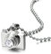 COOLSTEELANDBEYOND Unisex Telecamera Ciondolo con Zirconi, Collana con Pendente da Uomo Donna, Acciaio, 60CM Palla Catena