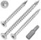 SCREW REBEL Holzschraube Edelstahl A2 4,0 x 40-200 Stück mit Vollgewinde und Sägezahn-Gewindeschliff, Cut-Spitze, Torx Antrieb TX20, inklusive S2 Bit