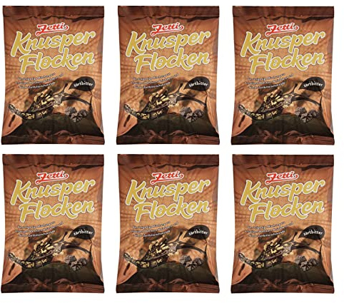 6er Pack Zetti Knusperflocken Zartbitter (6 x 130 g)