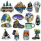 Woohome 15 PCS Patch Embroidered Landscape Iron on Applique Patch for Craft, Sewing, Clothing, Other Fabrics