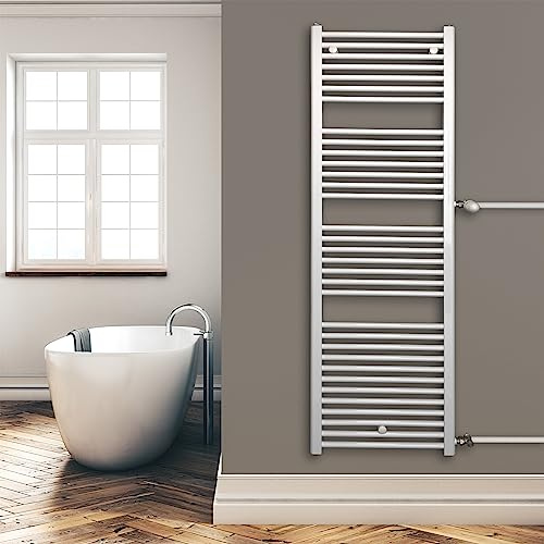 Austausch Badheizkörper Bad Renovierung Heizkörper mit Seitenanschluss Nabenanschluss weiß (1732 x 500 (Anschlussmaß 940) mm) (773 Watt nach EN442)