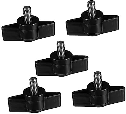OATIPHO 5stücke Schmetterlingsschraube Mit T-griff Und Rändelkopf Aus Abs Und Edelstahl Hohe Zähigkeit Für Langjährigen Gebrauch in Maschinen Elektronik Und Bauwesen Außenbolzen Für Einfac