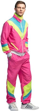 Boland - Costume pour homme, survêtement des années 90, pantalon et veste, costume de mauvais goût pour carnaval, soirée déguisée et JGA