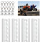 Joparri 16 Stück 1M Airlineschiene halbrunde Form mit 8X Endkappen, 10x einfach Alu Fitting Max. Tragfähigkeit 1.7t, mit Bohrungen eloxiert Airlineschienen Set, Für LKWs Transporter Wohnmobile