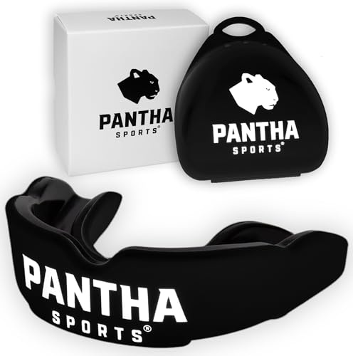 Pantha Sports® Mundschutz - für ideale Atmung & Anpassbarkeit | Zahnschutz für Boxen, MMA, Kickboxen, Muay Thai, Kampfsport & Hockey | Mit Transportbox…