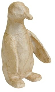 Décopatch AP117Opack 5x Pinguin aus Pappmaché 6,5x8x11,5cm Kraftbraun