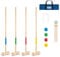 Toyrific Grasshopper Games Age 3+ | Wooden Croquet Set, 4 Wooden Mallets with 4 Wooden Balls, Complete Set for Kids and Adults, Outdoor Family Garden Game