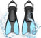Aoreun Pinne da Snorkeling, Pinne Regolabili, Pinne Corte Nuoto Taglia 38-42, Pinne da Nuoto Pinne Nuoto Piscina Pinne da Immersione per Immersioni e Snorkeling, per Adulti, Uomini e Donne - Azzurro