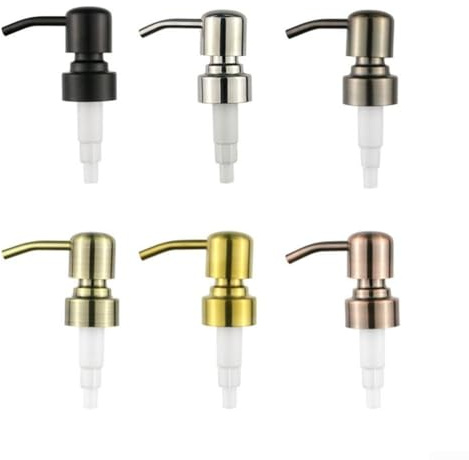 CulinaBlend Stainless Steel Lotion Soap Dispenser Pump Head 28/400 Thread Push Type Replacement Spare Bathroom Gadget (Bronze)
