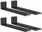 MLOQI 4 stück Regalhalterung Schwarz Regalwinkel Schwerlast, Regalwinkel Schwarz Metall, Wandhalterung Winkel regal 0,5 cm Dick, Tragkraft 50 KG (30 cm)
