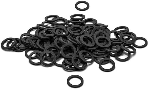 KINETICS LINE Aerator Dichtung (22 x 16 x 2 mm) 100 Gummi Flachdichtungen für Luftsprudler Wasserhahn Wasserhahnbelüfter Strahlregler (von -20°C bis +70°C)
