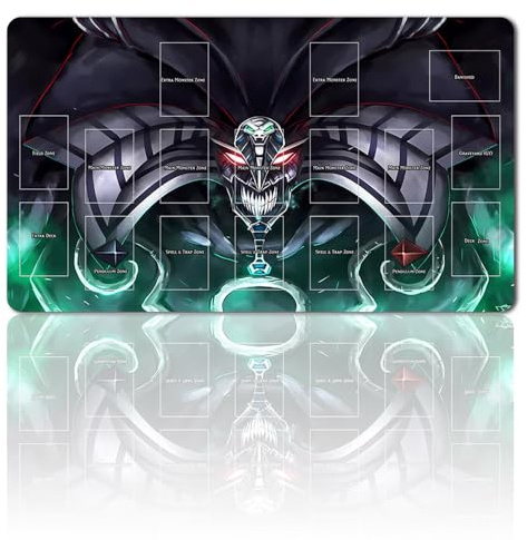 Tapis de jeu de société YGO - Avec sac étanche et zones pour cartes - Dimensions : 60 x 35 cm - Compatible avec le tapis de jeu de cartes à collectionner (YGO-22 avec zone)