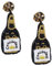 VALICLUD 1 Paar Weinflasche Perlen Ohrringe Lady Strass Perlen Ohrringe Vintage Handgemachte Flasche Ohrringe für Frauen Trendige Weinflasche Tropfen Ohrringe Schwarze Pailletten, 7.5x2.5cm, Acryl,