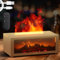 Flammen Aroma Diffuser, Duftöl Diffusor für Ätherische Öle mit 7-Farben-Licht Flammeneffekt, Diffuser ätherische öle mit LED Kamin, mit Fernbedienung und Timer, für Zuhause Büro Oder Yoga (Weiß)