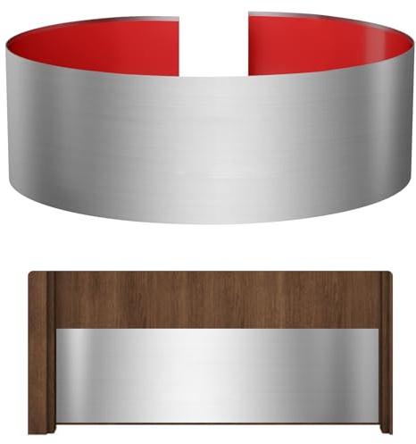 Sanbege Edelstahl-Tür-Trittplatte, 15,2 x 76,2 cm, selbstklebende Trittplatte für 81,3 cm Türen innen oder außen (gebürstetes Nickel)