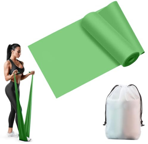 Comioke Fitnessbänder 2m Lang, Widerstandsbänder Gymnastikband Ideal für Yoga, Pilates, Krafttraining, Übungsband Widerstandsbänder & Tragebeutel