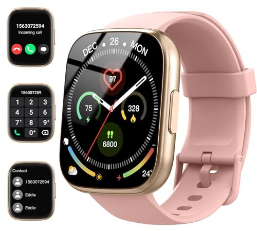 Cillso Smartwatch Herren Damen mit Telefonfunktion, 1,95-Zoll-Schrittzähler-Uhr, 24-Stunden-Herzfrequenz, Schlaf, IP68 wasserdicht, 110+Sportmodi Smart Watch Fitness Tracker