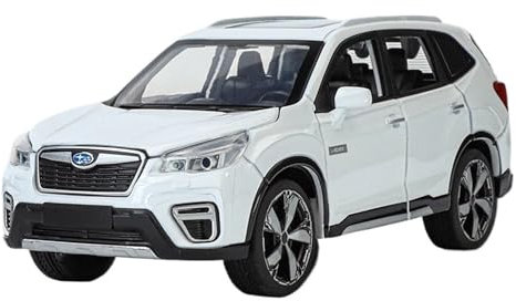 Fertiges Modellauto 1:30 for Subaru Forester SUV Legierung Auto Modell Simulation Sound Licht Pull Back Fahrzeug Modell Dekorative Ornamente(White)