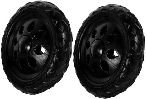 PRETYZOOM 2 Stück Einkaufswagenräder Ersatzteil Rad Einkaufswagen Mit Rädern Schlüssel Ersatzräder Für Wagen Trolley-räder Tragbarer Einkaufswagen Puppenwagen Zauberer Rollen Black Plastik