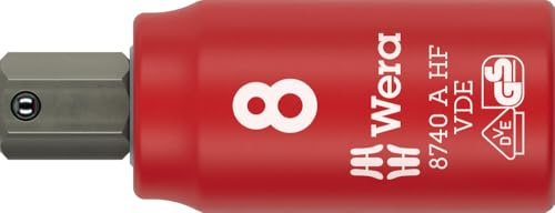 Wera 8740 A VDE HF Zyklop Bit Socket, 1/4 Drive, 8 mm - 05005904001