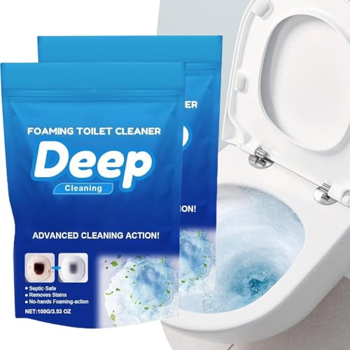 Toilet Cleaner, Toilet Cleaning Foam, Hg Limescale Remover, Self Activating Powder For Toilets Bowl Cleaning, Fast Acting Heavy Duty Drain Gel, Toilets Drain Cleaner Safe For All Pipes (2)