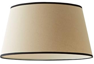 ValueLights | Aspen Linen Black Trim Tapered 45cm Easy Fit Pendant Lamp Shade | Ceiling Lights, Home Décor & Improvement Essential