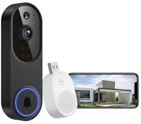 Meacode Video Doorbell Camera with Two Way Audio, Night Vision,Live View,AI Human Detection
